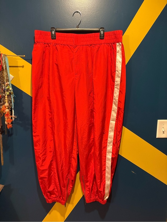 Future Collective Pants - Future Collective Red & White Stipe Jogger Windbreaker Pants NWOT